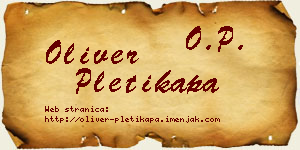 Oliver Pletikapa vizit kartica